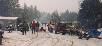 zelten im winter, altes elefantentreffen, xl 250 r, xl 350 r, kalte nacht, nürburgring, motorradtour